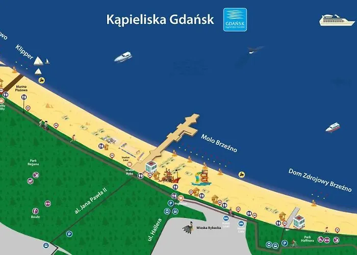 Apartament Sunny Sleeps 4 By The With Garden Patio - Przymorze *
